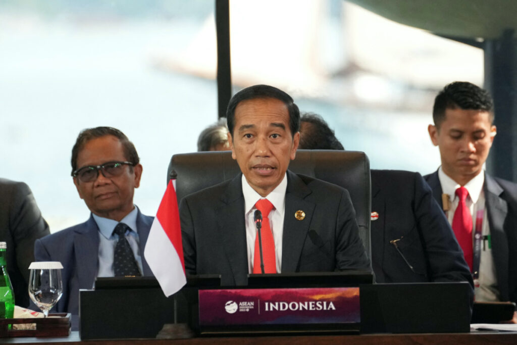 Indonesia President Joko Widodo delivers his speech during the 42nd ASEAN Summit in Labuan Bajo, East Nusa Tenggara province, Indonesia, on 10th May, 2023.
