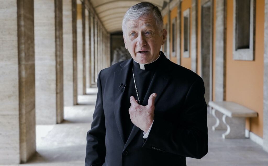 Cardinal Blase Cupich, archbishop of Chicago, speaks during an interview with The Associated Press in Rome, on Thursday, 25th May, 2023.