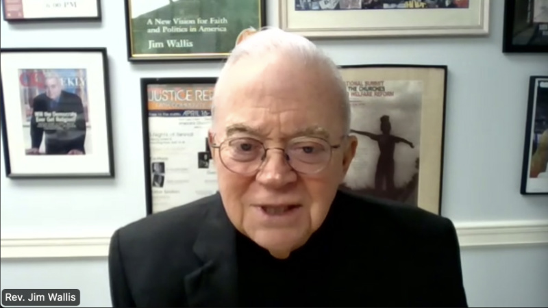 Rev Jim Wallis speaks during a virtual event on Wednesday, 26th April, 2023