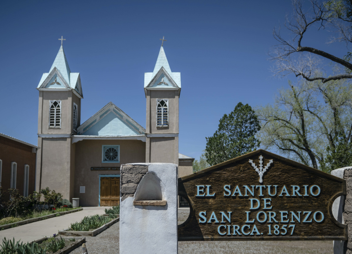 An exterior view of El Santuario de San Lorenzo in Bernalillo, New Mexico, Monday, on 17th April, 2023. 