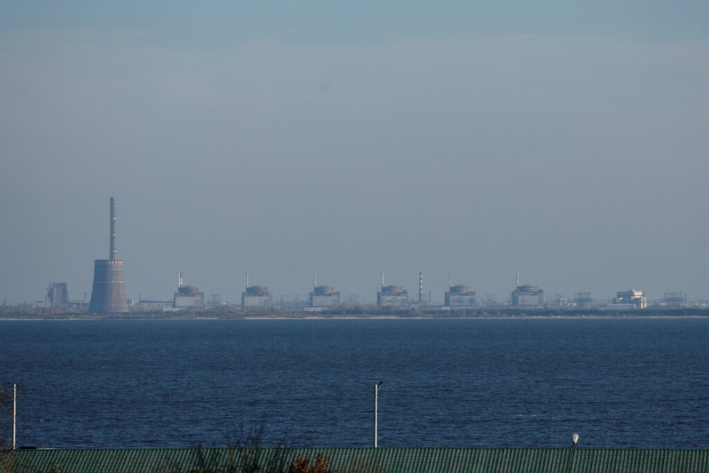 A view shows Zaporizhzhia Nuclear Power Plant from the town of Nikopol, amid Russia's attack on Ukraine, in Dnipropetrovsk region, Ukraine, on 7th November, 2022