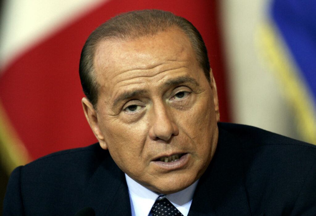 Italian Prime Minister Silvio Berlusconi answers a journalist's questions during a news conference in Rome, Italy, on 30th December, 2004.