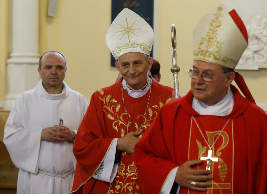 Cardinal Matteo Zuppi, Pope Francis' envoy and President of Italian Episcopal Conference, attends a mass at the Cathedral of the Immaculate Conception in Moscow, Russia on 29th June, 2023.