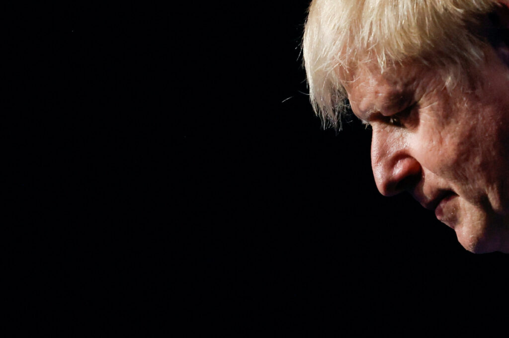 British Prime Minister Boris Johnson attends a news conference during a NATO summit in Madrid, Spain, on 30th June, 2022.