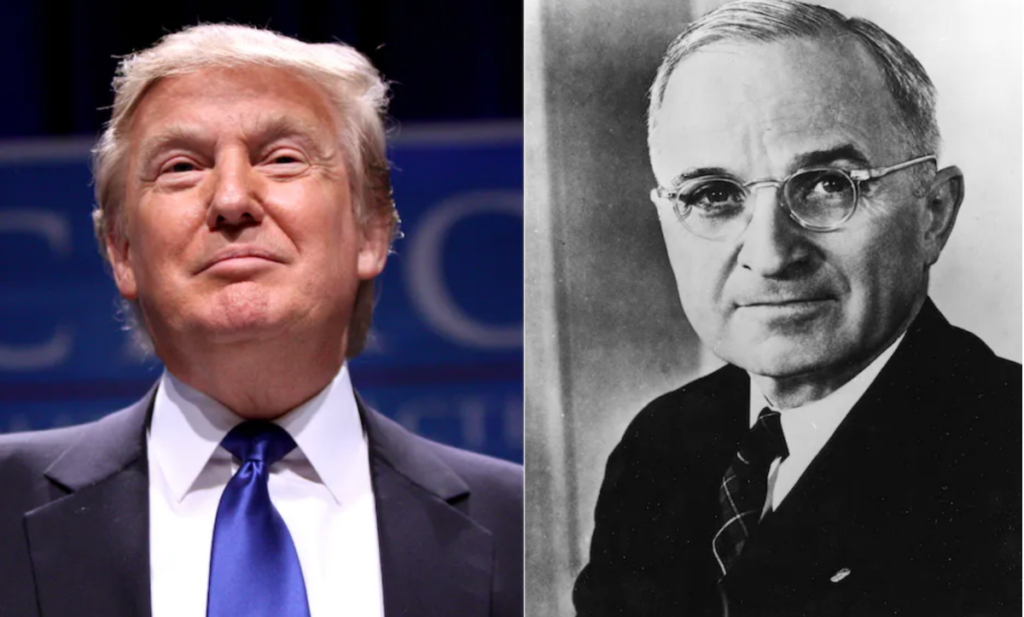 US Donald Trump and Harry Truman
