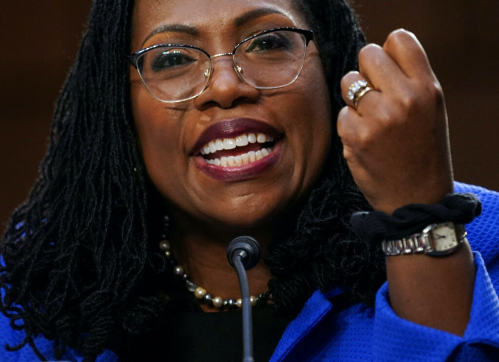 Judge Ketanji Brown Jackson testifies during the third day of Senate Judiciary Committee confirmation hearings on her nomination to the US Supreme Court, on Capitol Hill in Washington, US, on 23rd March, 2022.