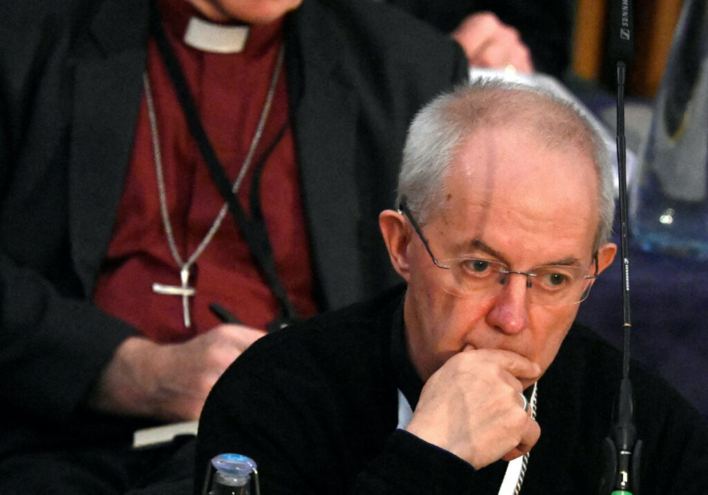 The Archbishop of Canterbury Justin Welby attends the Church of England General Synod meeting in London, Britain, on 9th February, 2023.