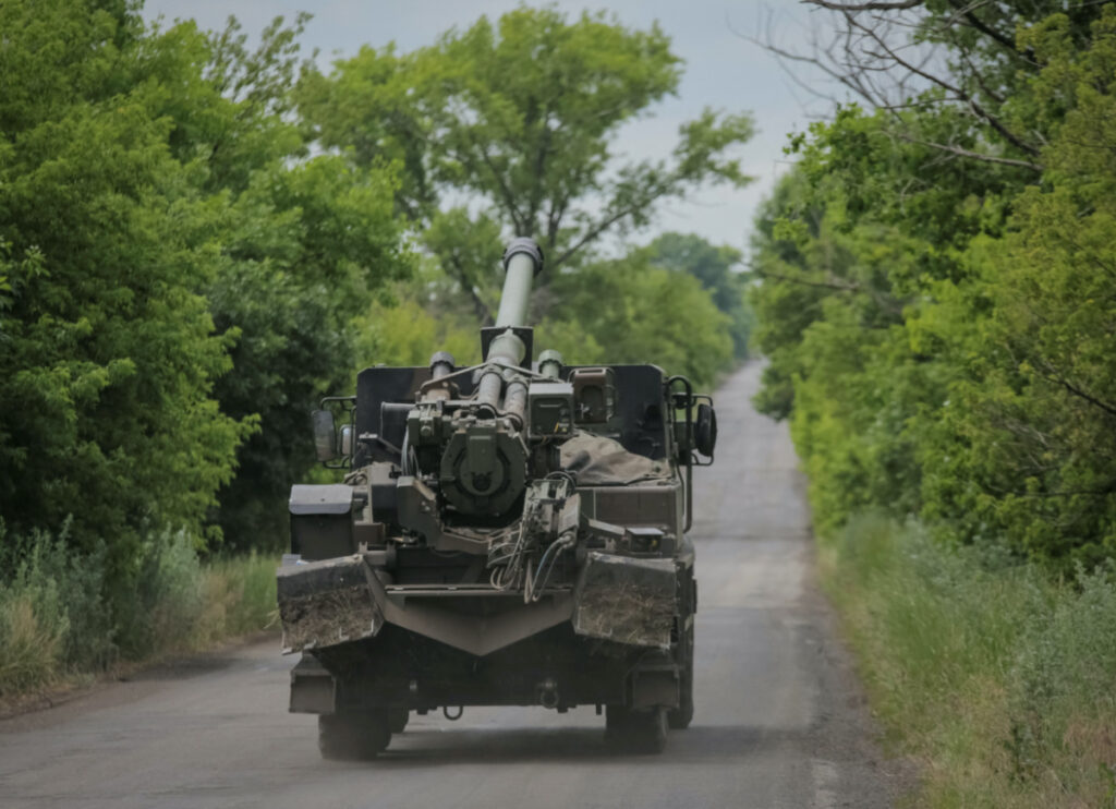 A Ukrainian self-propelled howitzer Caesar is seen, amid Russia's attack on Ukraine, near the front line in the newly liberated village Storozheve in Donetsk region, Ukraine, on 14th June, 2023