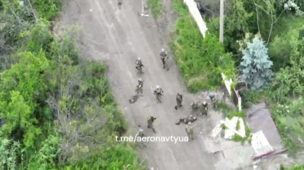 A view of troops' movement in Storozheve, Donetsk region, Ukraine, on 12th June, 2023