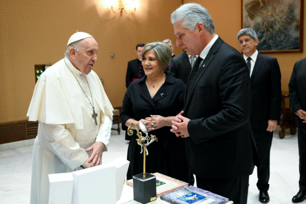 Pope Francis meets with Cuban President Miguel Diaz-Canel at the Vatican, on 20th June, 2023.