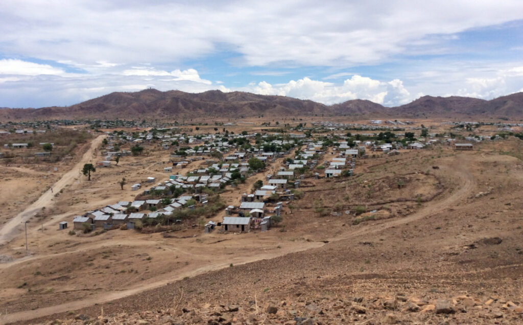 A general view of Hitsats refugee camp in the Tigray region of Ethiopia, photographed in 2019.
