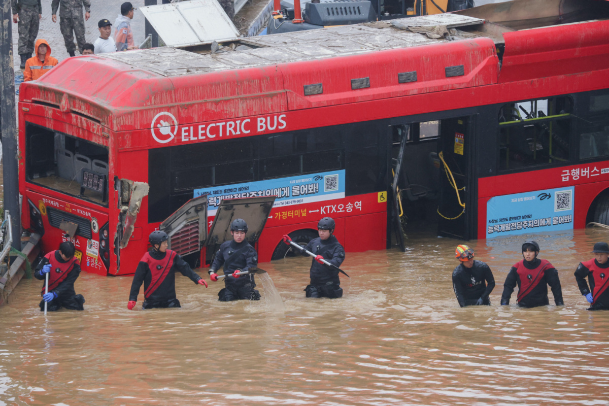 South Korea - Cheongju - floods