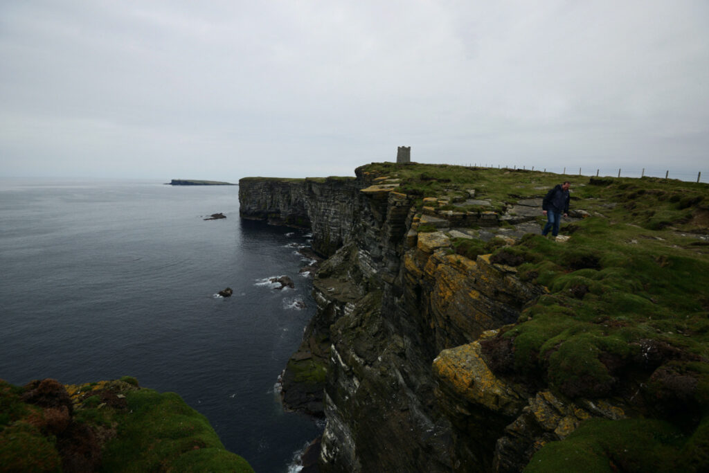 A memorial to Lord Kitchener, who died when the HMS Hampshire hit a German mine on 5th June, 1916, is seen at Marwick Head on the Orkney Islands, Scotland, on 3rd May, 2014.