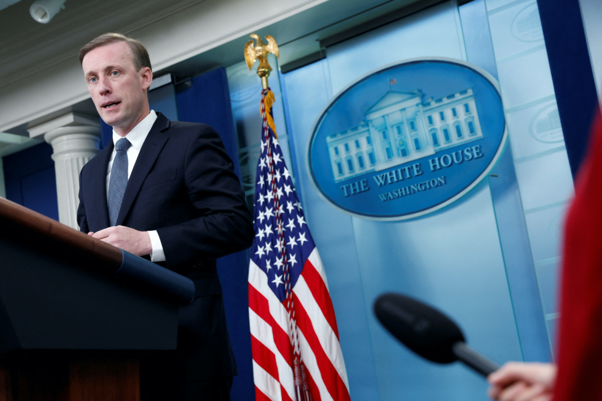 White House National Security Advisor Jake Sullivan addresses the issue of providing cluster munitions to Ukraine during the daily press briefing at the White House in Washington, US, on 7th July, 2023. 