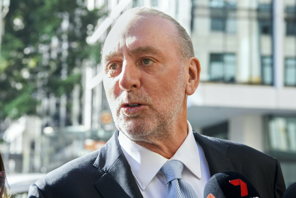 Hillsong church founder Brian Houston arrives at the Downing Centre Local Court in Sydney, on Thursday, 17th August, 2023.