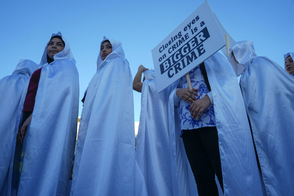 Palestinian citizens of Israel protest over the spiraling rate of violent crime in their communities, in Tel Aviv, Israel, on 6th August, 2023