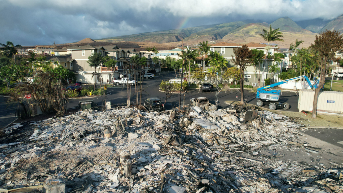 The damage at the Ho'Onanea condominium complex is seen in the aftermath of a wildfire, in Lahaina, Maui, Hawaii, US, on 10th August, 2023