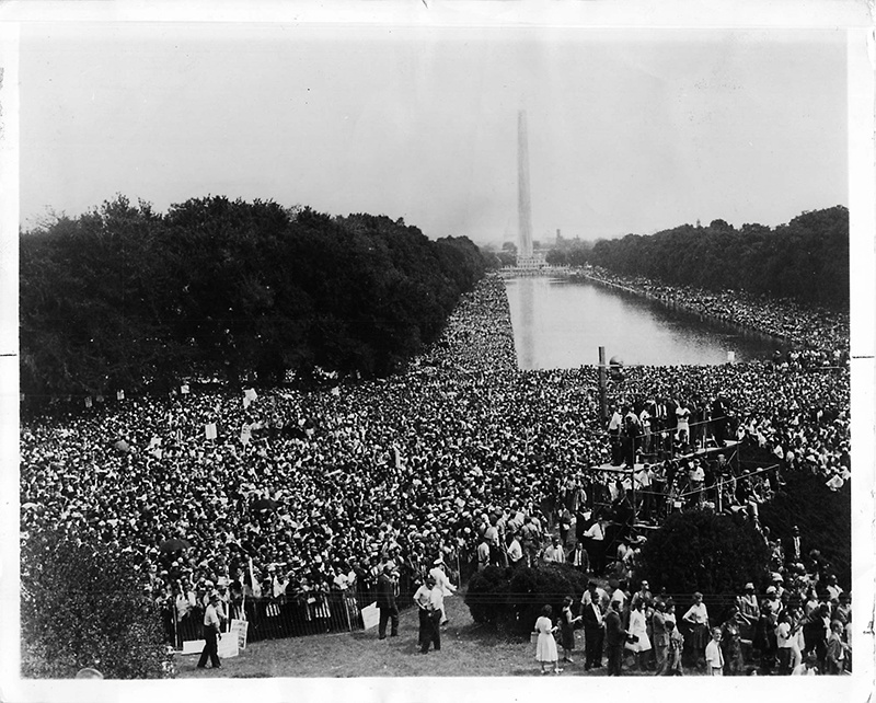 On 28th August, 1963, Dr Martin Luther King, Jr, addressed the crowd gathered during the March on Washington, delivering his "I Have a Dream" speech.