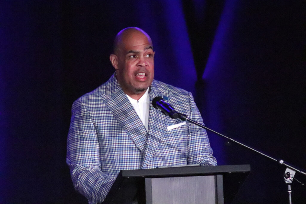Willie McLaurin, interim president and CEO of the Southern Baptist Convention’s Executive Committee, speaks during a meeting, on Monday, 13th June, 2022, in Anaheim, California.