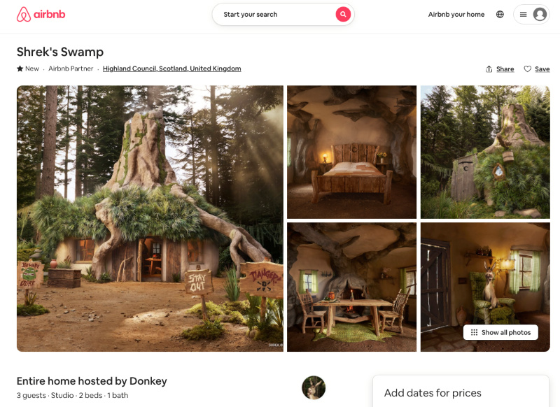 Airbnb Shrek