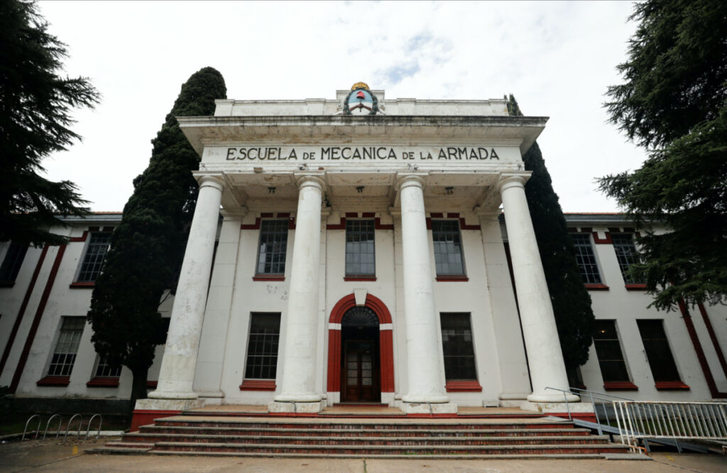 The facade of the former Navy Mechanics School and detention center known as ESMA, which was used as an illegal detention and torture centre during Argentina's last dictatorship, is pictured on the day it's Museum and Site of Memory was declared an UNESCO World Heritage, in Buenos Aires, Argentina on 19th September, 2023