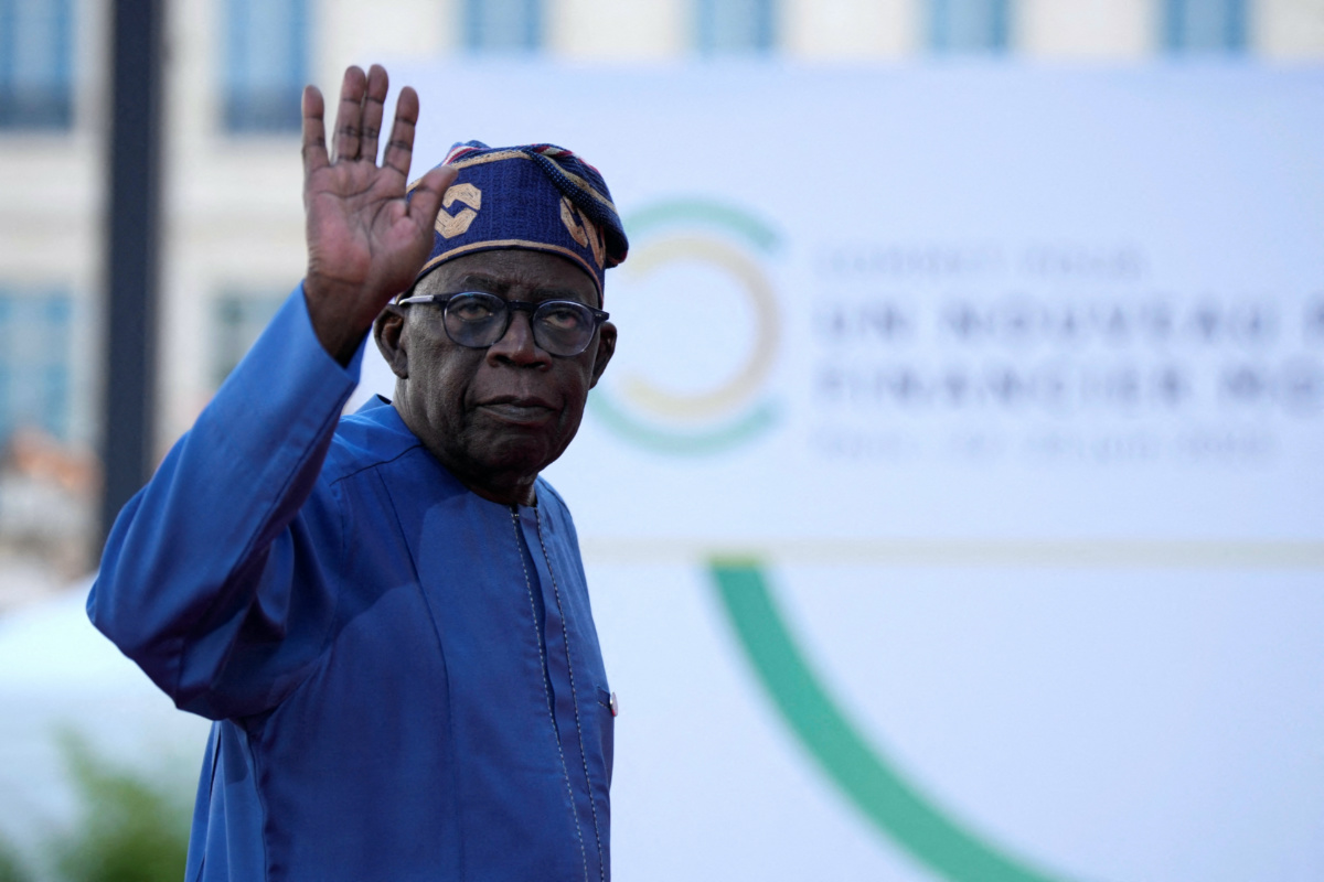 Bola Tinubu, President of Nigeria, arrives for the closing session of the New Global Financial Pact Summit, on Friday, 23rd June, 2023 in Paris, France.