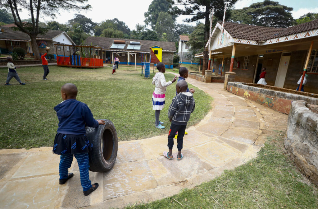 Children play at the Nyumbani Children's Home in Nairobi, Kenya. on Tuesday, 15th August, 2023