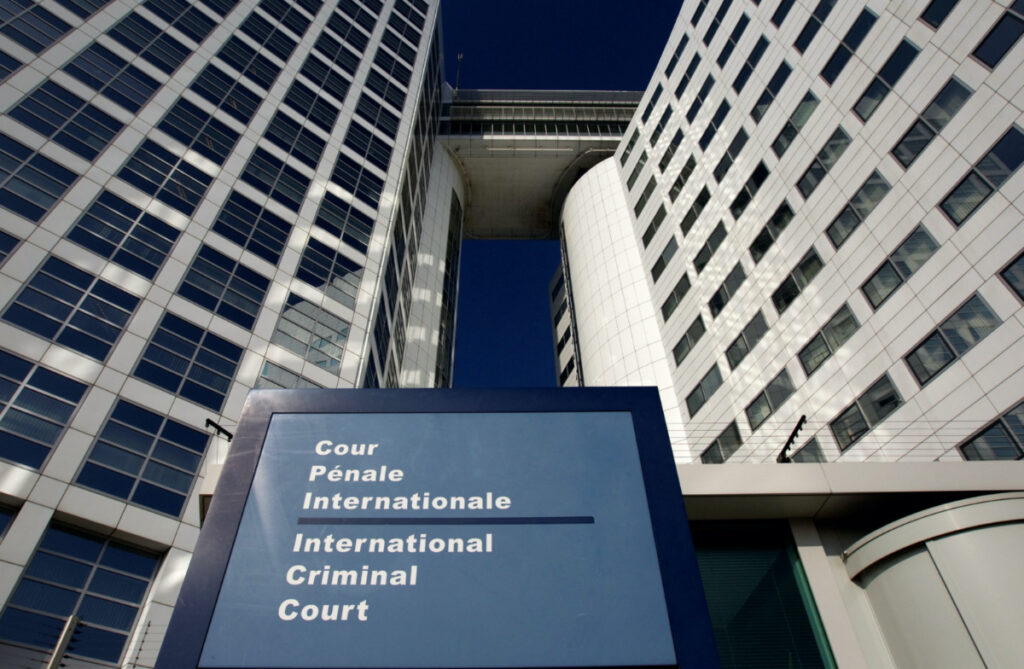 The entrance of the International Criminal Court is seen in The Hague on 3rd March, 2011.