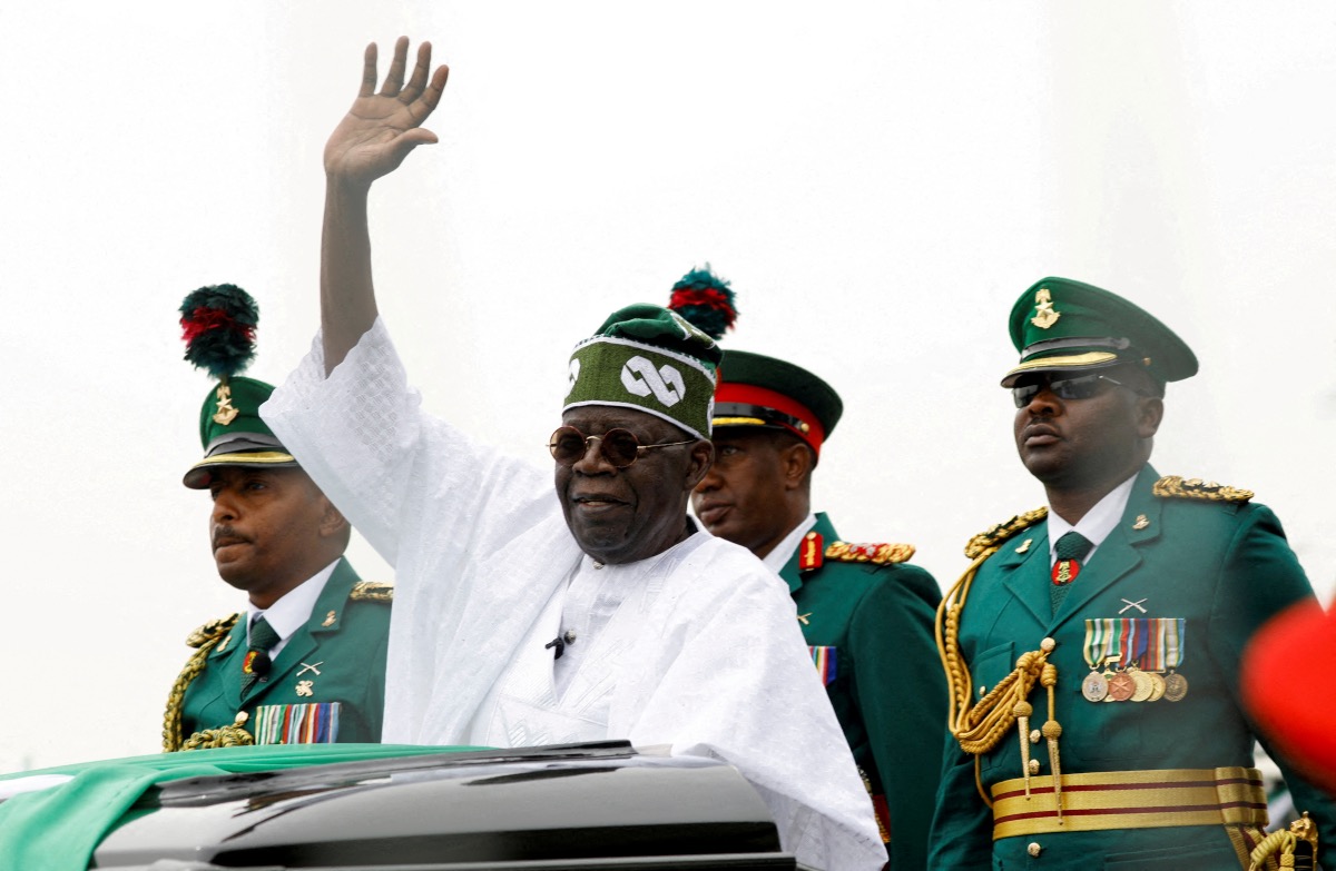 Nigerian President Bola Tinubu waves at a crowd, during his swearing-in ceremony in Abuja, Nigeria, on 29th May, 2023