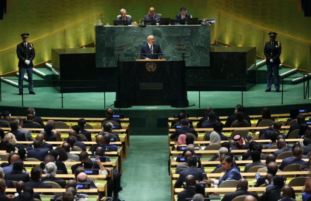 Brazil's President Luiz Inacio Lula da Silva addresses the 78th Session of the UN General Assembly in New York City, US, on 19th September, 2023