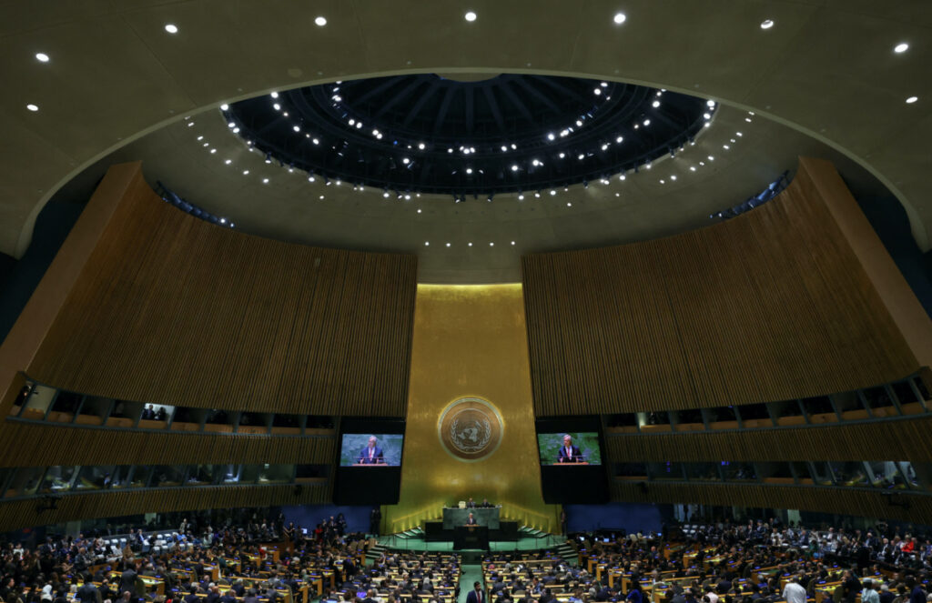United Nations Secretary-General Antonio Guterres addresses the 78th Session of the UN General Assembly in New York City, US, on 19th September, 2023