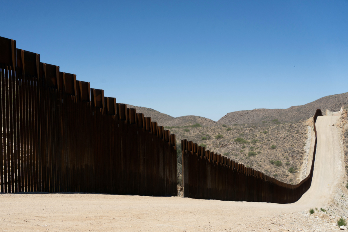 A gap in the US-Mexico border fence near Sasabe, Arizona, US, on 10th May, 2022