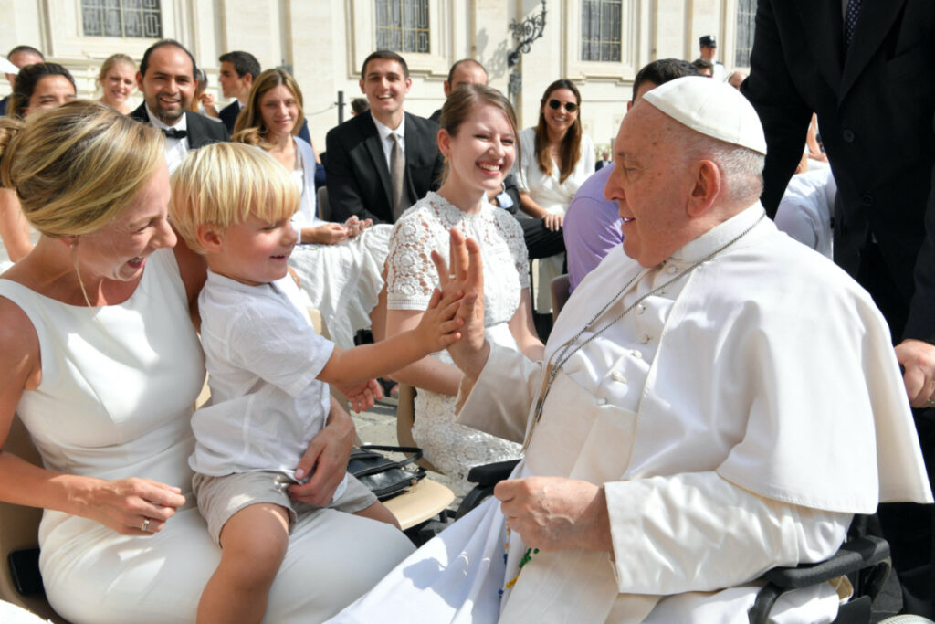 Pope Francis meets people on the day of the weekly general audience at the Vatican, on 13th September, 2023