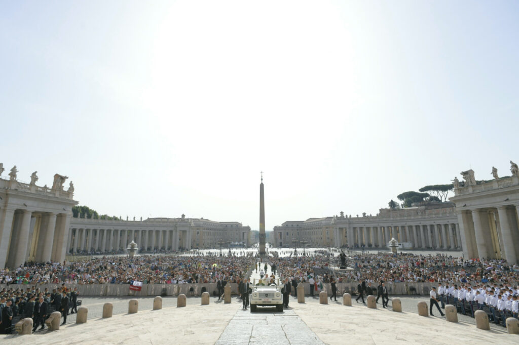 Pope Francis arrives for the weekly general audience at the Vatican on 22nd June, 2022.