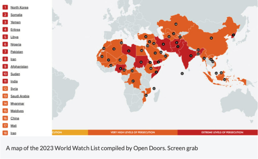 World Watch List map 2023