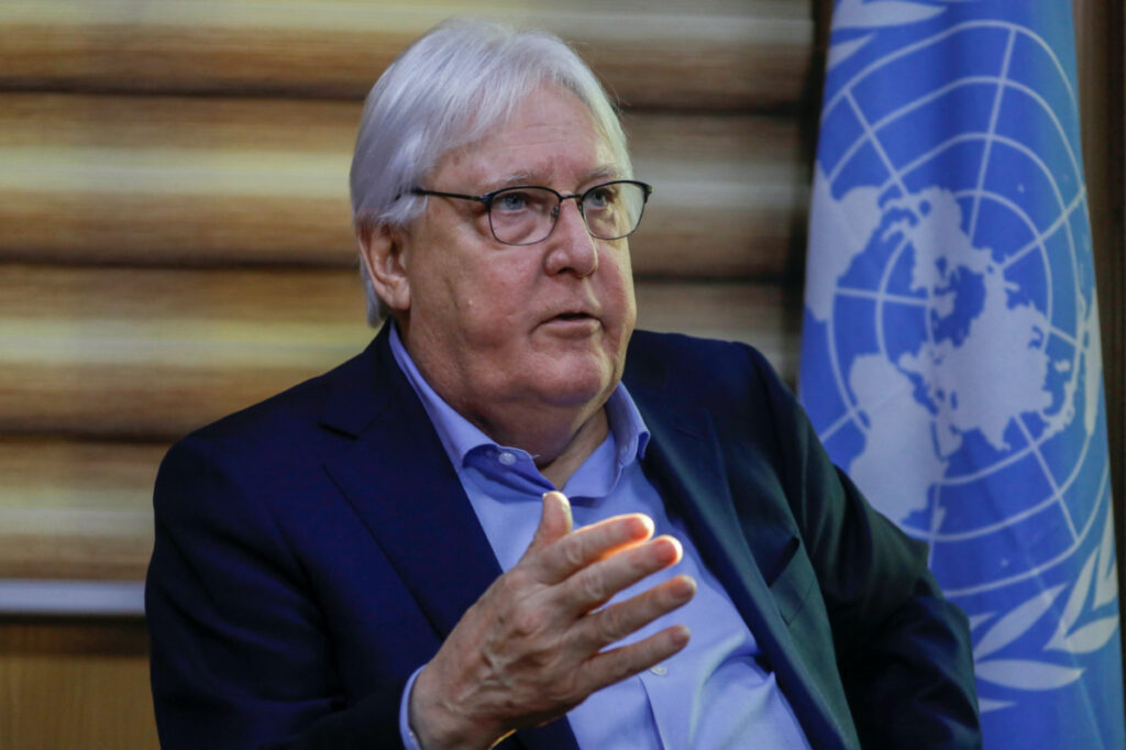 Martin Griffiths, the Under-Secretary-General for Humanitarian Affairs and Emergency Relief Coordinator, speaks during an interview with Reuters in Kabul, Afghanistan, on 25th January, 2023