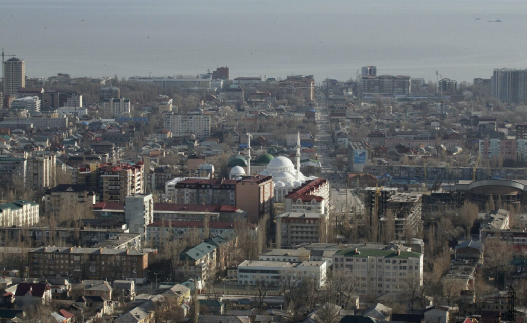 An aerial view of the Dagestan capital of Makhachkala, on 24th March, 2012.