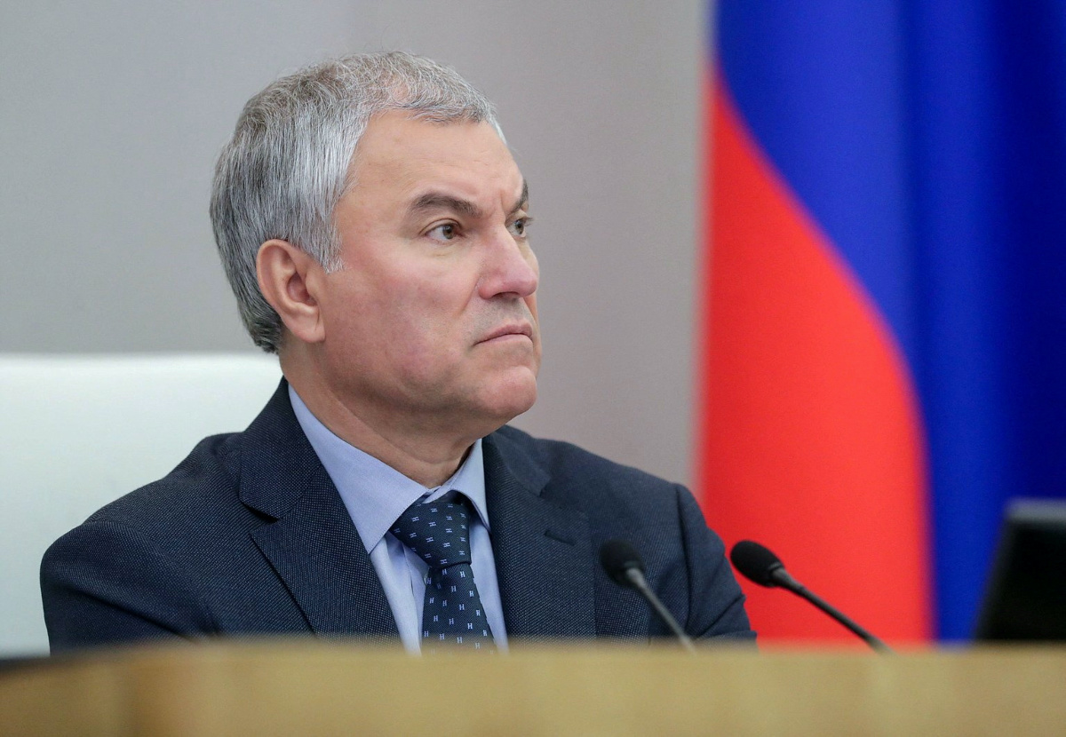 Vyacheslav Volodin, Chairman of Russia's State Duma lower house of parliament, attends a plenary session in Moscow, Russia, Russia, on 17th October, 2023. 