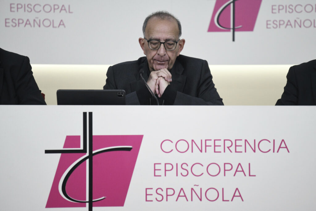 The president of the Spanish Bishops Conference, Cardinal Juan Jose Omella, attends a press conference in Madrid, on Tuesday, 31st October 2023