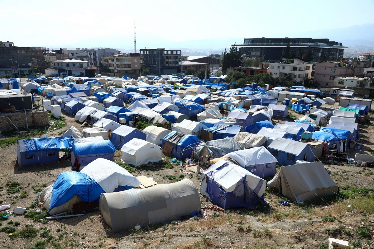 Tents housing the earthquake survivors are seen in Antakya, Turkey, on 9th September, 2023