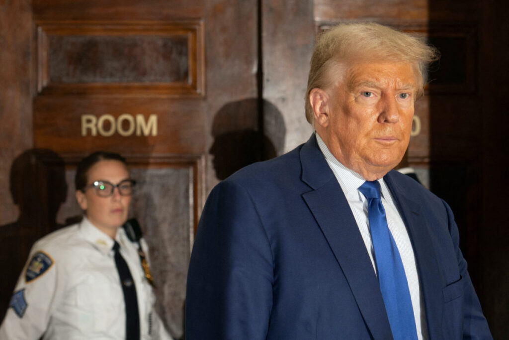 Former US President Donald Trump attends the Trump Organization civil fraud trial, in New York State Supreme Court in the Manhattan borough of New York City, US, on 25th October, 2023