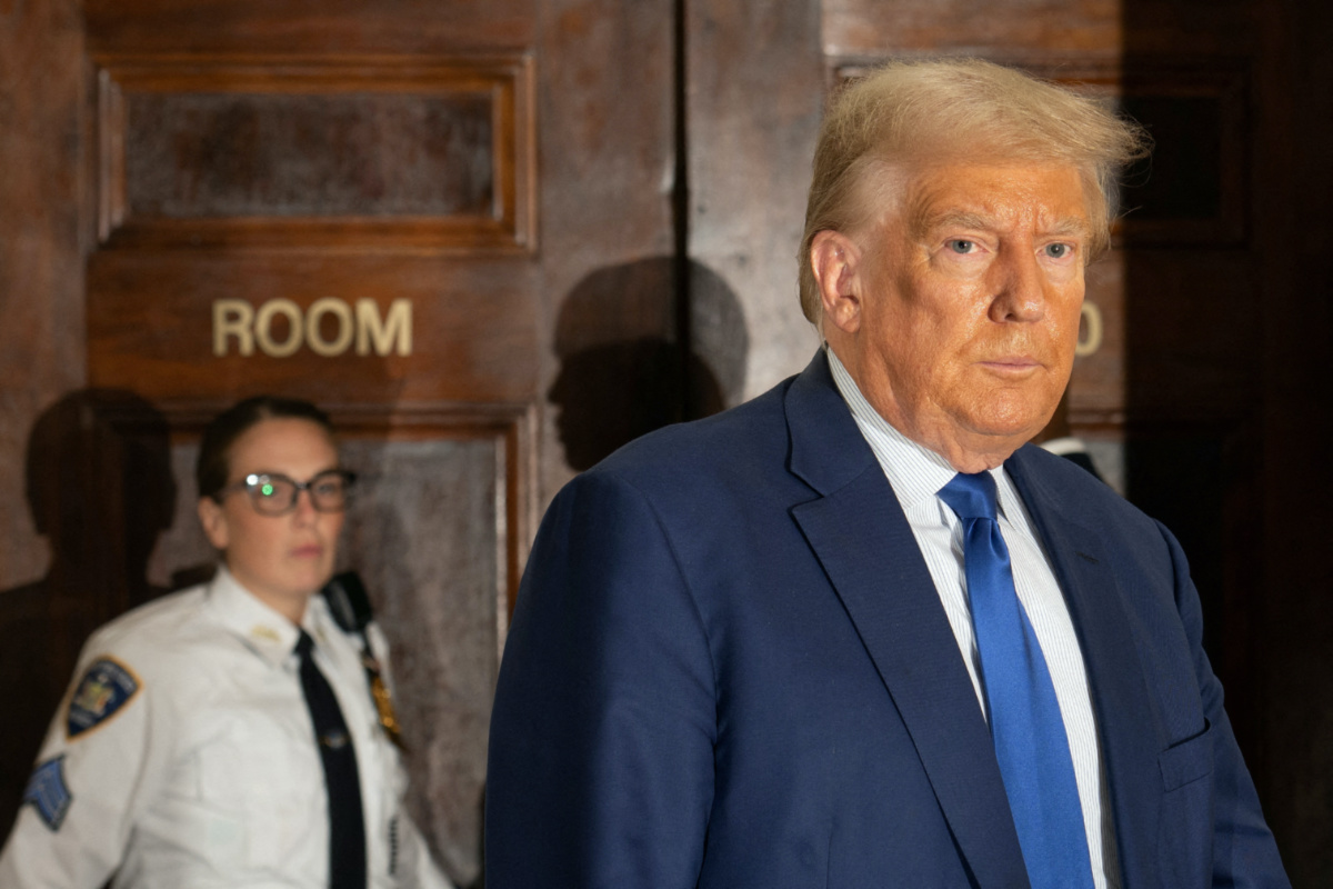 Former US President Donald Trump attends the Trump Organization civil fraud trial, in New York State Supreme Court in the Manhattan borough of New York City, US, on 25th October, 2023