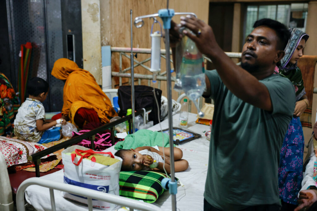Dengue infected people are hospitalised for treatment at Mugda Medical College and Hospital, as the yearly death toll from the disease has surpassed the previous record in the country, in Dhaka, Bangladesh, on 5th September, 2023