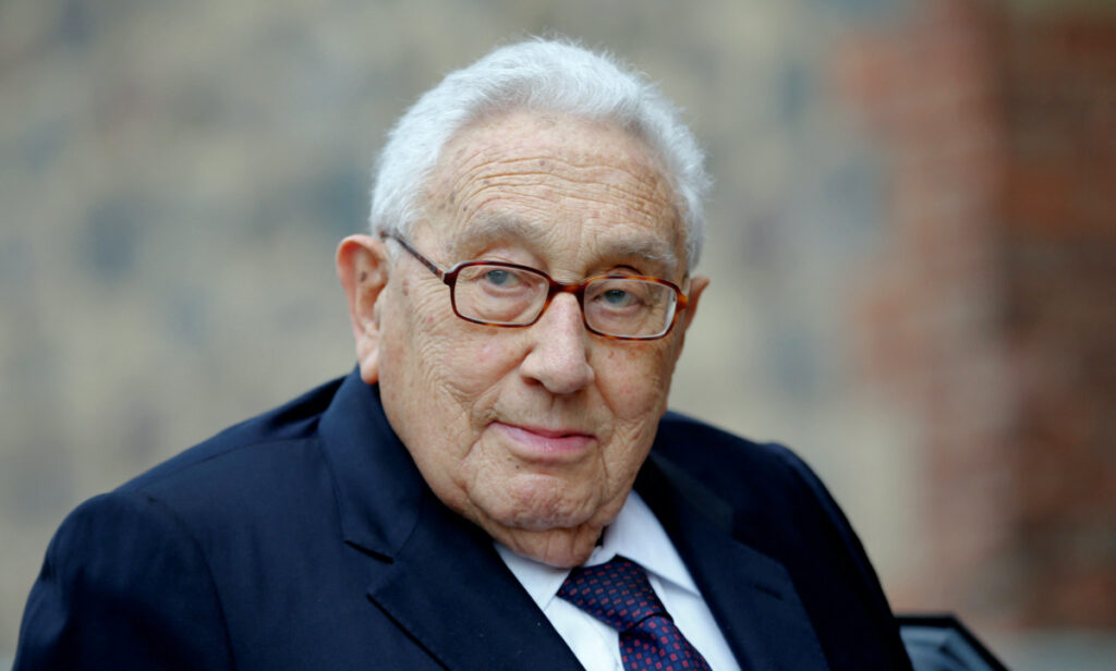 Former US Secretary of State Henry Kissinger arrives for a memorial service for late Social Democratic senior politician Egon Bahr at St Mary's Church in Berlin, Germany, on 17th September, 2015.