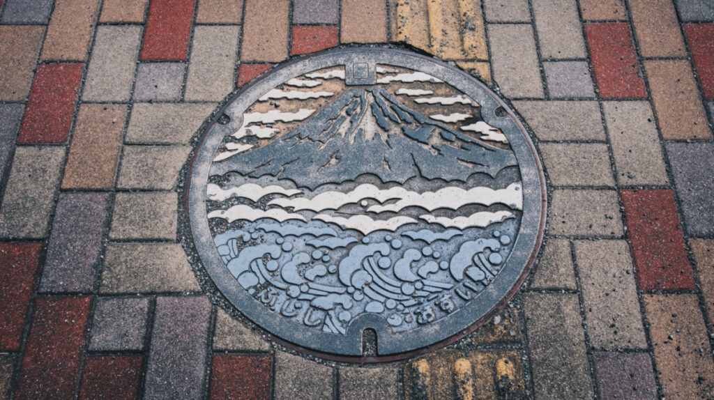 Japan Manhole cover Mt Fuji