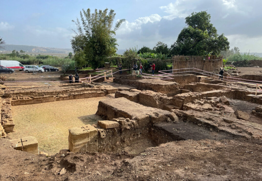 A view shows what Moroccan archeologists said is a Roman-era archeological site that they uncovered in Rabat, Morocco on 3rd November, 2023.