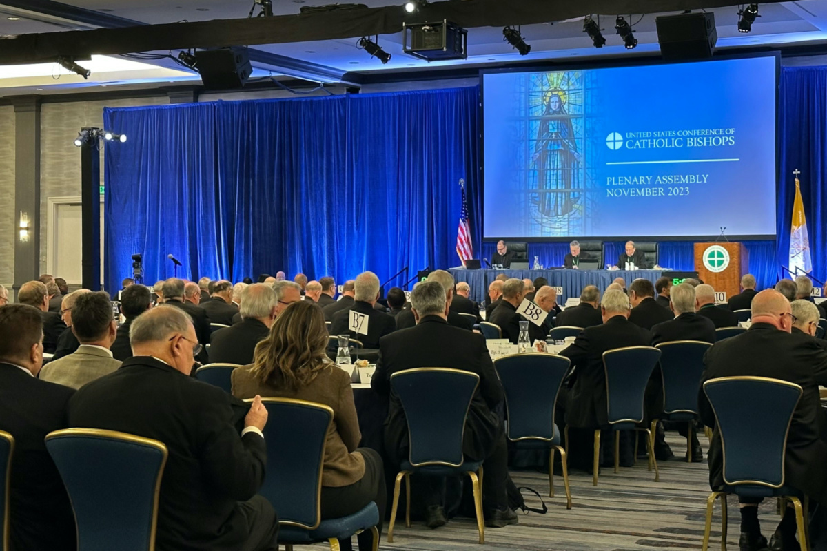 The nation’s Catholic bishops gather for their annual fall meeting in at the Marriott Waterfront hotel in Baltimore on Tuesday, 14th November, 2023