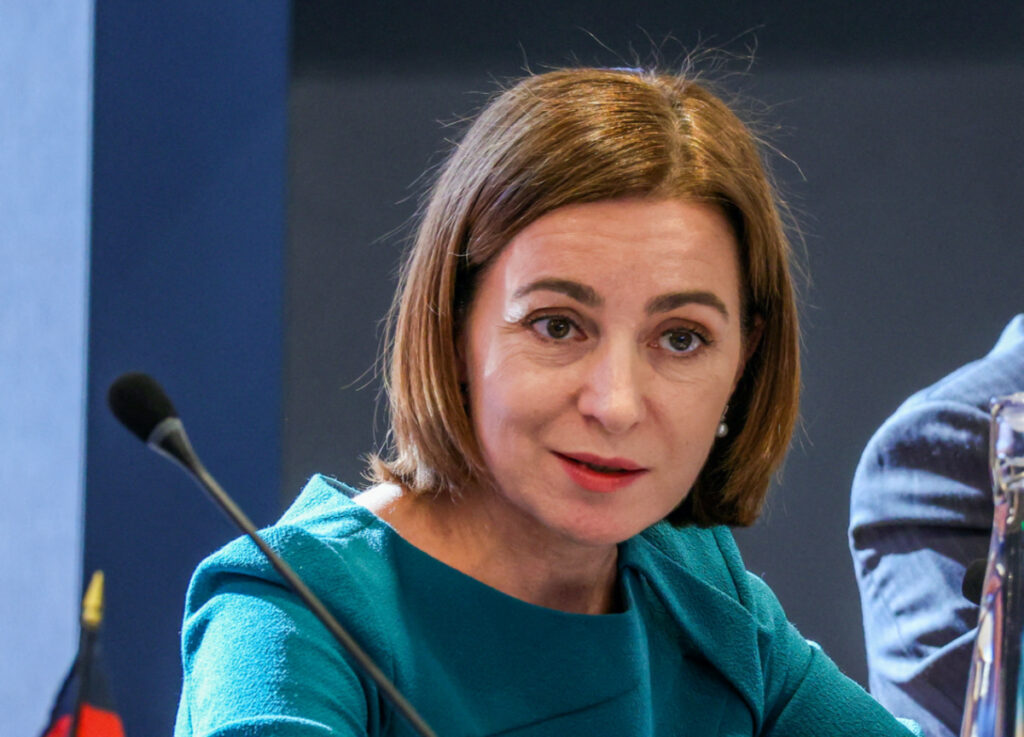 Moldovan President Maia Sandu speaks at the USAID "Democracy Delivers" event at the Ford Foundation Center for Social Justice, in New York City, US, on 20th September, 2023, on the sidelines of the 78th United Nations General Assembly.