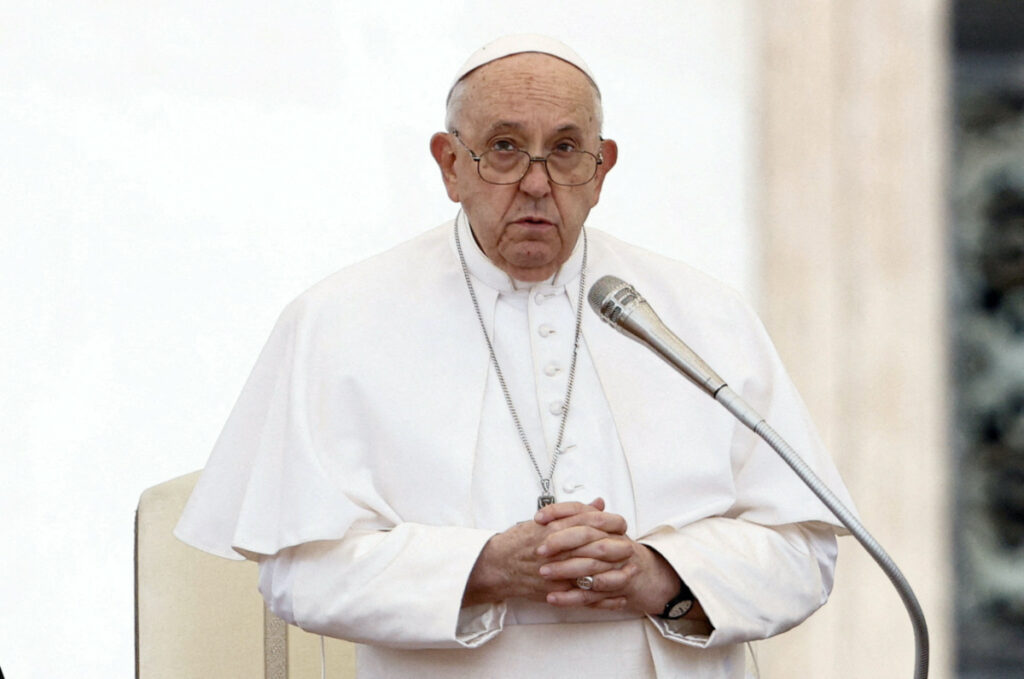 Pope Francis leads the weekly general audience in Saint Peter's Square at the Vatican, on 25th October, 2023.