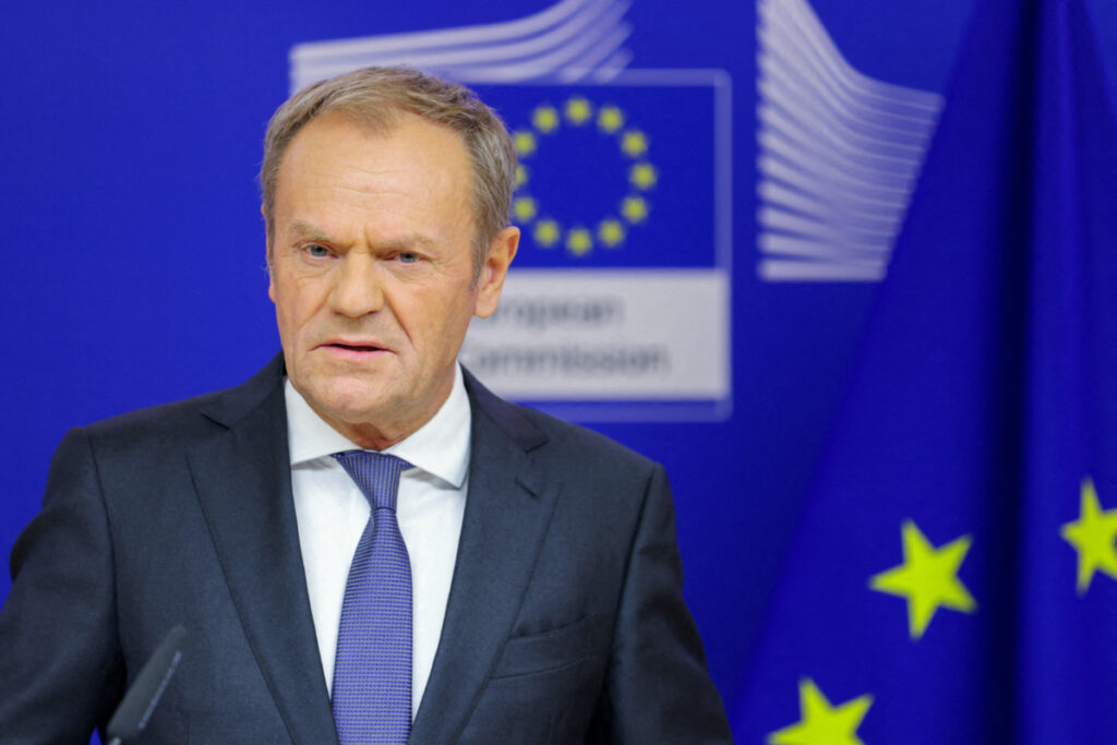 Polish politician Donald Tusk, leader of Civic Coalition and the opposition's candidate for future Prime Minister, looks on, on the day of his meeting with European Commission President Ursula von der Leyen in Brussels, Belgium, on 25th October, 2023.